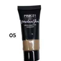 Maquillaje Pink 21 Porcelain skin Liquid Foundation Matte Finish