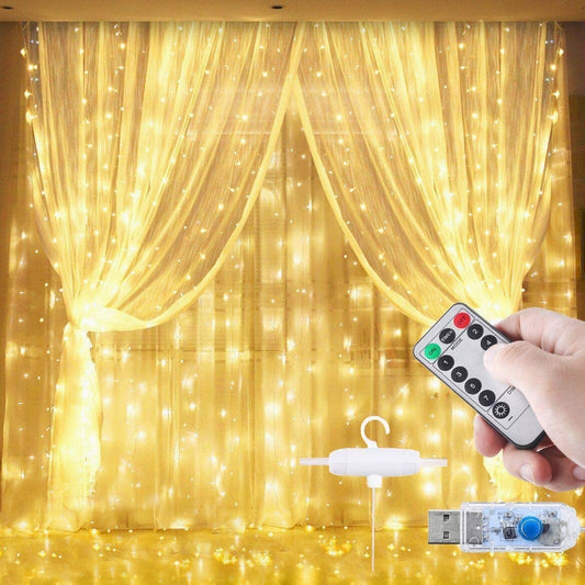 Cortina Luz Led 3 x 3 M ZSD-215 Foquitos