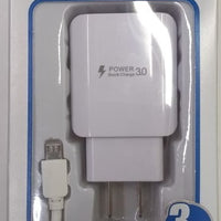 CARGADOR Y CABLE MICRO USB V8 3.5AMP MOREKA EP-TA300