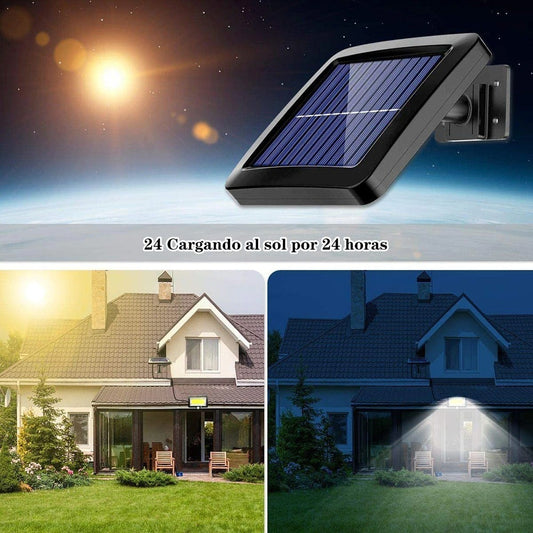 Lámpara Solar Recargable Luz Solar Exterior BK-128-6COB