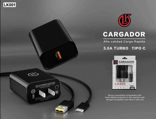 CARGADOR CARGA RÁPIDA TIPO C LK00 3.0A