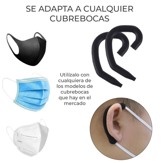 Gancho Ajustable Sujetador Cubrebocas Orejas Anti Dolor
