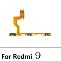 Flex boton  ON OFF Volumen Camara Key Button Switch Flex Cable para Xiaomi Redmi 7 7A 8 8A 9 9A Note 7 8 8T 9 10 Pro 9s MI 10T Lite 10