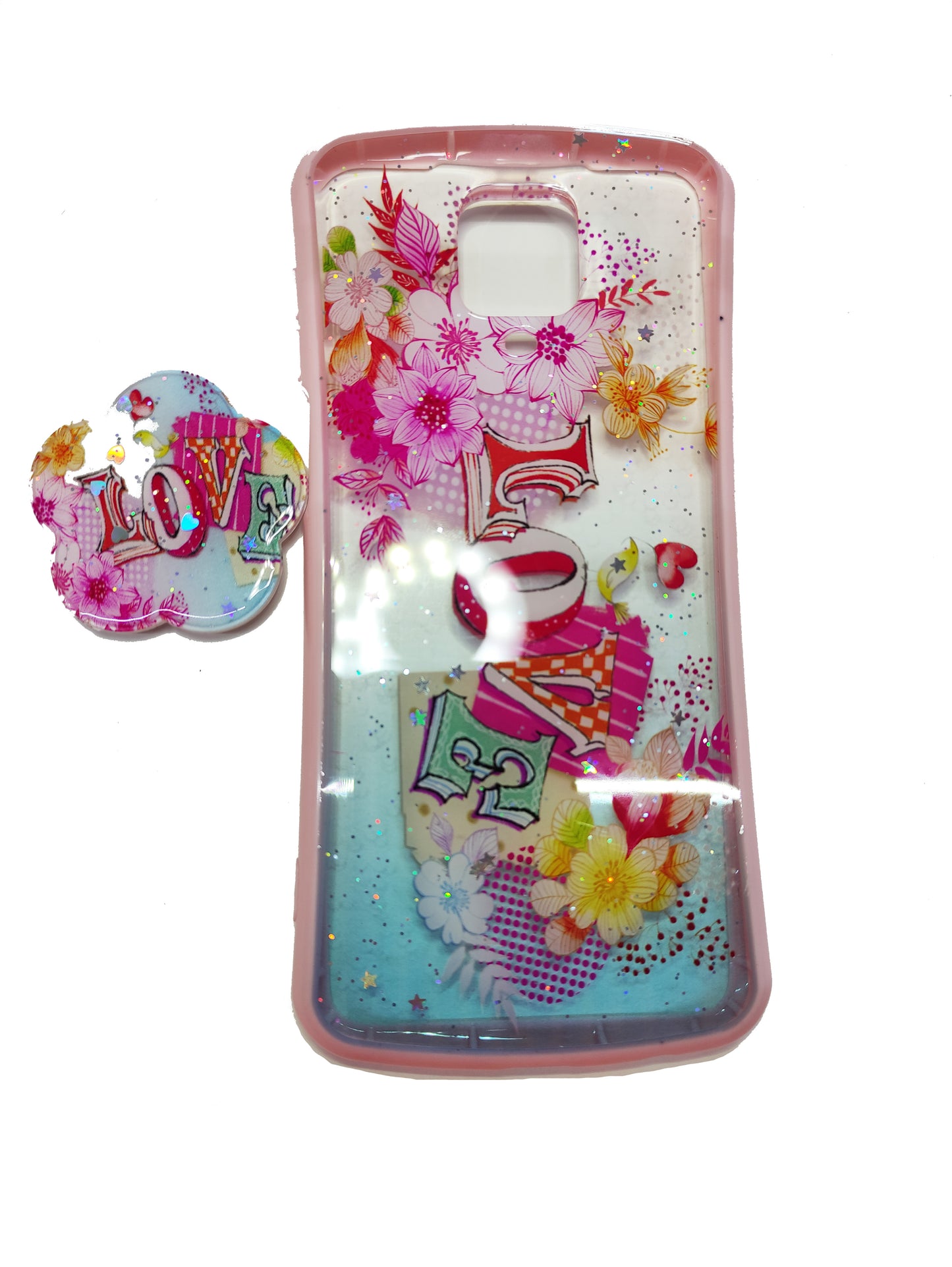 Funda Glitter Con Pop Socket Para Xiaomi Redmi Note 9s / Redmi Note 9 Pro