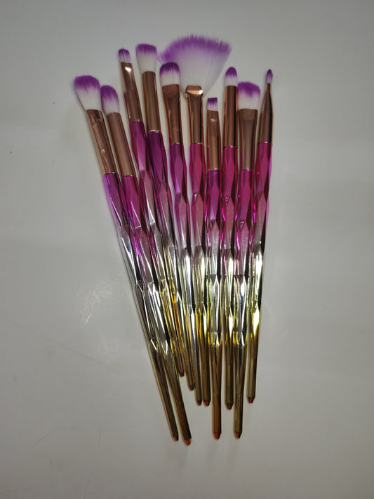 SET DE BROCHAS CON 10 PIEZAS - ROSA