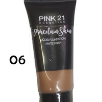 Maquillaje Pink 21 Porcelain skin Liquid Foundation Matte Finish