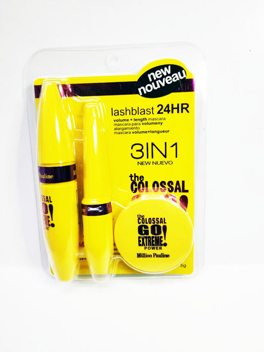 RIMEL DE PESTAÑAS 3 EN 1 The Colossal Go Extreme Volum 24h