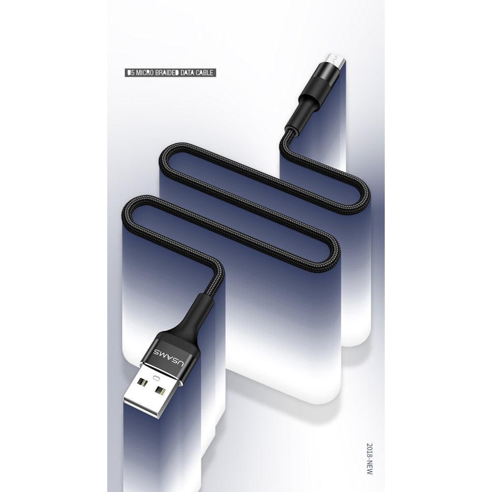 Cable de Carga y Datos USAMS 1.2 Metros Carga Rapida Micro USB V8 2.0A