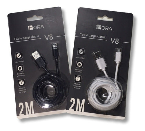Cable V8 2.1 A 1Hora 2M CAB178