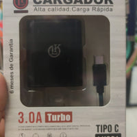 Cargador Turbo 3Amp LK Tipo C