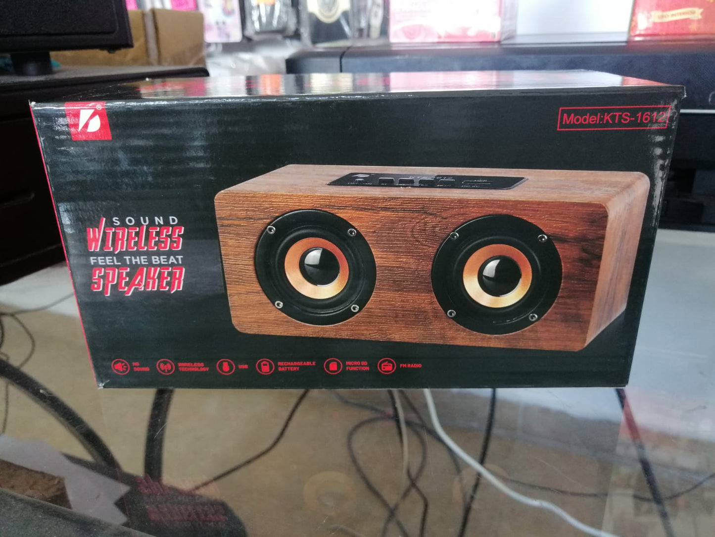 Bocina bluetooth madera KTS-1612