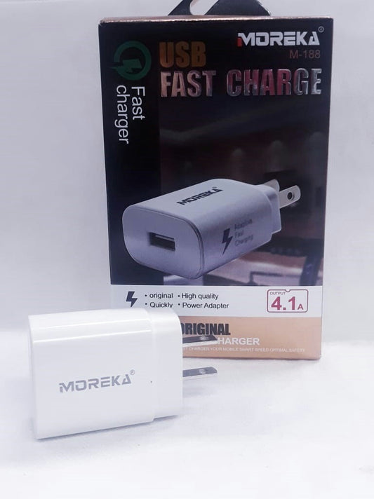 Cubo Cargador Carga Rapida 4.1A Moreka Modelo M-188