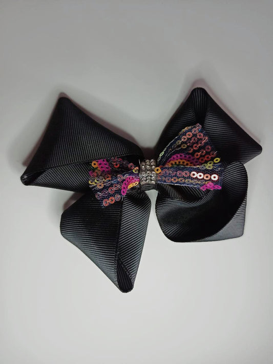 MOÑO CON LENTEJUELAS