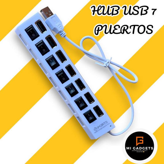 Hub extensor con 7 puertos USB JXQ-8608