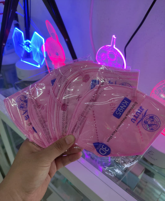 Cubrebocas Kn95 5 Capas Con Ajuste Nasal Rosa