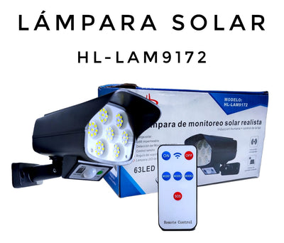 Lampara Solar Tipo Camara Con Sensor De Movimiento 63 LED
