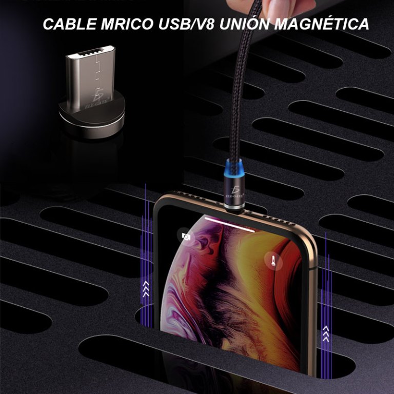 Cable Imán V8 Micro Usb Carga Rápida