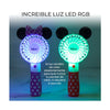 Mini Ventilador Recargable Luz Led Minnie Micky Mouse